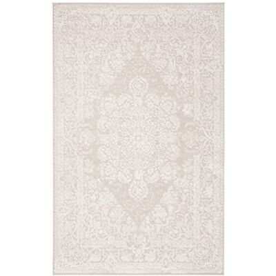 Safavieh Zeitgenössische Teppich für Wohnzimmer, Esszimmer, Schlafzimmer Reflection Collection, Kurzer Flor, Creme und Elfenbein, 75 x 120 cm Safavieh Zeitgenössische Teppich für Wohnzimmer, Esszimmer, Schlafzimmer Reflection Collection, Kurzer Flor, Creme und Elfenbein, 75 x 120 cm