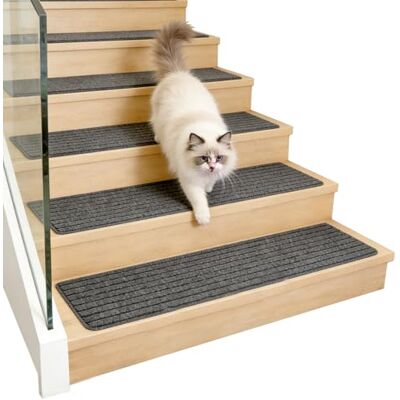 HAOSJINY 15 Stück Treppenstufen Teppich Selbstklebend, 75x20 cm Teppich Stufenmatten für Holztreppen, Teppich Treppe rutschfest Waschbar Dick & Geräuschdämmend für Haustiere und Familien (Schwarz) HAOSJINY 15 Stück Treppenstufen Teppich Selbstklebend, 75x20 cm Teppich Stufenmatten für Holztreppen, Teppich Treppe rutschfest Waschbar Dick & Geräuschdämmend für Haustiere und Familien (Schwarz)