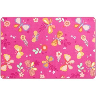 Primaflor - Ideen in Textil Primaflor Kinderteppich Papillon, Pink, 100x150cm, Robuster Spielteppich mit Schmetterlingen, Hochwertiger Teppich für das Kinderzimmer, Spielmatte Jungen/Mädchen Primaflor - Ideen in Textil Primaflor Kinderteppich Papillon, Pink, 100x150cm, Robuster Spielteppich mit Schmetterlingen, Hochwertiger Teppich für das Kinderzimmer, Spielmatte Jungen/Mädchen