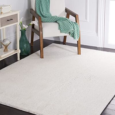 Safavieh Polyester Rug - Weiß - 90x150 - Rug Safavieh Polyester Rug - Weiß - 90x150 - Rug