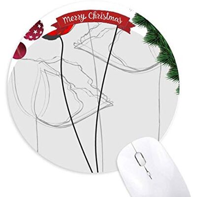 Red Flower Bud Abstract Art Corn Poppy Round Rubber Mouse Pad Christmas Tree Mat Red Flower Bud Abstract Art Corn Poppy Round Rubber Mouse Pad Christmas Tree Mat