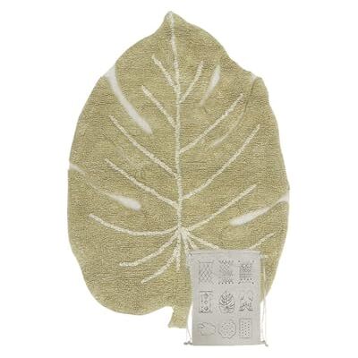 Lorena Canals Waschbarer Teppich für das Kinderzimmer. Kollektion Mini Monstera in Natur- und Olivefarbe handgefertigt mit natürlicher Baumwolle und ökologischen Farbstoffen Größe: 75x100 cm Lorena Canals Waschbarer Teppich für das Kinderzimmer. Kollektion Mini Monstera in Natur- und Olivefarbe handgefertigt mit natürlicher Baumwolle und ökologischen Farbstoffen Größe: 75x100 cm