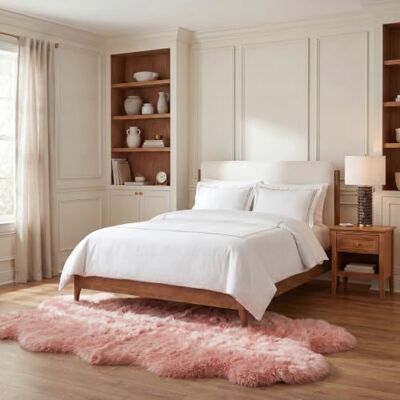Safavieh Tierdruck Teppich für Wohnzimmer, Esszimmer, Schlafzimmer Fur Collection, Hoher Flor, Solides Rosa, 109 X 180 cm Safavieh Tierdruck Teppich für Wohnzimmer, Esszimmer, Schlafzimmer Fur Collection, Hoher Flor, Solides Rosa, 109 X 180 cm