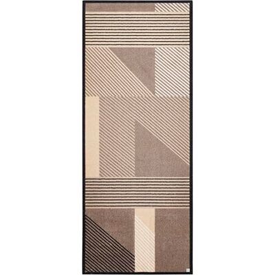 Becker Fußmatte Sense, Schmutzfangmatte waschbar, für Eingangsbereich Wohnungstür, Fußabstreifer, Türmatte, Taupe, 67 x 170 cm Becker Fußmatte Sense, Schmutzfangmatte waschbar, für Eingangsbereich Wohnungstür, Fußabstreifer, Türmatte, Taupe, 67 x 170 cm