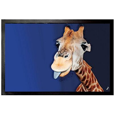 1art1 Giraffen Giraffe Mit Herausgestreckter Zunge Fußmatte Dekomatte Innenbereich Design Türmatte 60x40 cm 1art1 Giraffen Giraffe Mit Herausgestreckter Zunge Fußmatte Dekomatte Innenbereich Design Türmatte 60x40 cm