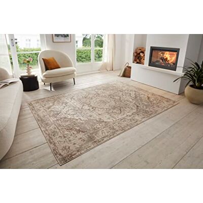 Hanse Home Sand Vintage Teppich – Orientalischer Kurzflor Wohnzimmerteppich Weicher Orient-Teppich Läufer für Schlafzimmer, Esszimmer, Wohnzimmer, Flur, Küche – Creme Braun, 240x340cm Hanse Home Sand Vintage Teppich – Orientalischer Kurzflor Wohnzimmerteppich Weicher Orient-Teppich Läufer für Schlafzimmer, Esszimmer, Wohnzimmer, Flur, Küche – Creme Braun, 240x340cm