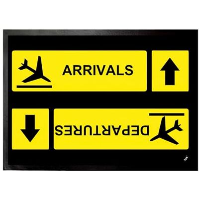 1art1 Flughäfen Arrivals Departures Fußmatte Dekomatte Innenbereich Design Türmatte 70x50 cm 1art1 Flughäfen Arrivals Departures Fußmatte Dekomatte Innenbereich Design Türmatte 70x50 cm