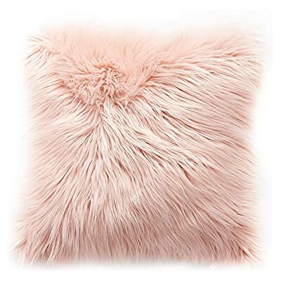 Teppich Wölkchen Lammfell Kunst-Fell Zierkissen mit Füllung Hochflor Deko Schaffell Sitzkissen Als Flauschige Stuhlauflage für Schlafzimmer, Wohnzimmer oder Kinderzimmer Rosa 43x43cm Kissen Teppich Wölkchen Lammfell Kunst-Fell Zierkissen mit Füllung Hochflor Deko Schaffell Sitzkissen Als Flauschige Stuhlauflage für Schlafzimmer, Wohnzimmer oder Kinderzimmer Rosa 43x43cm Kissen