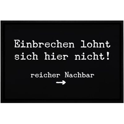 MoonWorks ® Fußmatte Spruch Einbrechen lohnt Sich Hier Nicht reicher Nachbar rutschfest & waschbar Weiss 60x40cm MoonWorks ® Fußmatte Spruch Einbrechen lohnt Sich Hier Nicht reicher Nachbar rutschfest & waschbar Weiss 60x40cm