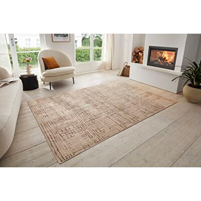 Hanse Home Sole Teppich Wohnzimmer – Kurzflor Modern Abstrakt Meliert Used Look im Vintage Stil, ÖKO-TEX Wohnzimmerteppich für Esszimmer, Kinderzimmer, Jugendzimmer, Flur – Creme Braun, 80x120cm Hanse Home Sole Teppich Wohnzimmer – Kurzflor Modern Abstrakt Meliert Used Look im Vintage Stil, ÖKO-TEX Wohnzimmerteppich für Esszimmer, Kinderzimmer, Jugendzimmer, Flur – Creme Braun, 80x120cm