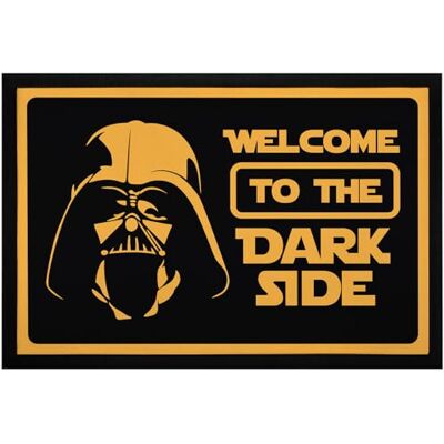 MoonWorks ® Fußmatte mit Spruch Welcome to the Dark Side Film-Parodie rutschfest & waschbar Schwarz 60x40cm MoonWorks ® Fußmatte mit Spruch Welcome to the Dark Side Film-Parodie rutschfest & waschbar Schwarz 60x40cm