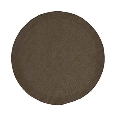 Jute & Co Tonga Teppich, handgewebt, Baumwolle, Braun, 90 x 90 x 0,6 cm Jute & Co Tonga Teppich, handgewebt, Baumwolle, Braun, 90 x 90 x 0,6 cm