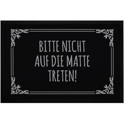 MoonWorks ® Fußmatte mit Spruch Bitte Nicht auf die Matte treten Ironie rutschfest & waschbar Schwarz 60x40cm MoonWorks ® Fußmatte mit Spruch Bitte Nicht auf die Matte treten Ironie rutschfest & waschbar Schwarz 60x40cm