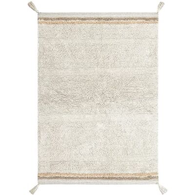 Lorena Canals Bloom Waschbarer Teppich in natürlicher Farbe. Für Schlafzimmer, Wohnzimmer, Eingangsbereich. Handgefertigt aus Baumwolle. Größe: 91 x 122 cm Lorena Canals Bloom Waschbarer Teppich in natürlicher Farbe. Für Schlafzimmer, Wohnzimmer, Eingangsbereich. Handgefertigt aus Baumwolle. Größe: 91 x 122 cm
