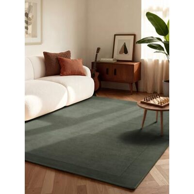 Villeroy & Boch Wollteppich Kivi Weicher Natur Wohnzimmerteppich mit Bordüre, Handgemacht & Natürlich, Modernes Design für Wohnzimmer, Schlafzimmer, Esszimmer, Flur Natur Grün, 160x230 cm Villeroy & Boch Wollteppich Kivi Weicher Natur Wohnzimmerteppich mit Bordüre, Handgemacht & Natürlich, Modernes Design für Wohnzimmer, Schlafzimmer, Esszimmer, Flur Natur Grün, 160x230 cm