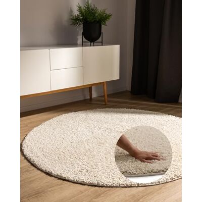 benuta Basic Hochflorteppich Teppich Wohnzimmer Sohari Creme 200 cm Rund Minimalistischer Look Weich & Waschbar Für Schlafzimmer, Flur oder Esszimmer Geeignet für Fußbodenheizung benuta Basic Hochflorteppich Teppich Wohnzimmer Sohari Creme 200 cm Rund Minimalistischer Look Weich & Waschbar Für Schlafzimmer, Flur oder Esszimmer Geeignet für Fußbodenheizung