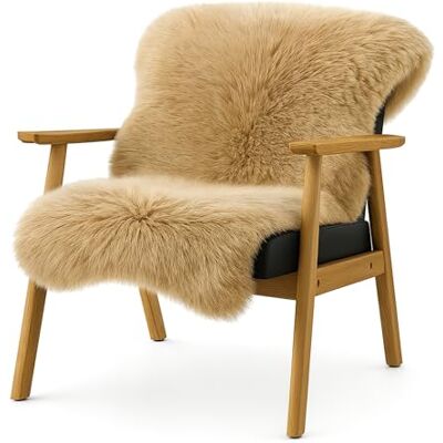 KARAT Lammfell echt Umber Flauschige Stuhlkissen Schaffell Deko Teppich für Wohzimmer & Kinderzimmer, Sitzauflage, Dekofell, mit Lederrücken 90x60 cm (Audrey) KARAT Lammfell echt Umber Flauschige Stuhlkissen Schaffell Deko Teppich für Wohzimmer & Kinderzimmer, Sitzauflage, Dekofell, mit Lederrücken 90x60 cm (Audrey)