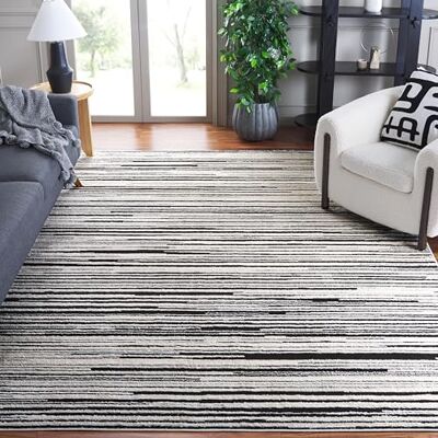 Safavieh Elfenbein/Schwarz Polyester Teppich - Teppich Safavieh Elfenbein/Schwarz Polyester Teppich - Teppich