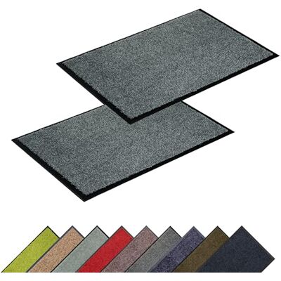 Astra Hochwertige waschbare Schmutzfangmatte innen Grau 2er Set 60 x 180 cm Fussmatte bei 30° C waschbar Fußmatte rutschfeste Läufer Schuhablage Flur Türmatte strapazierfähig Küchenläufer pflegeleicht Astra Hochwertige waschbare Schmutzfangmatte innen Grau 2er Set 60 x 180 cm Fussmatte bei 30° C waschbar Fußmatte rutschfeste Läufer Schuhablage Flur Türmatte strapazierfähig Küchenläufer pflegeleicht