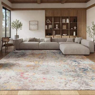Safavieh Modern Teppich für Wohnzimmer, Esszimmer, Schlafzimmer Madison Collection, Kurzer Flor, Grau und Gold, 201 X 274 cm Safavieh Modern Teppich für Wohnzimmer, Esszimmer, Schlafzimmer Madison Collection, Kurzer Flor, Grau und Gold, 201 X 274 cm