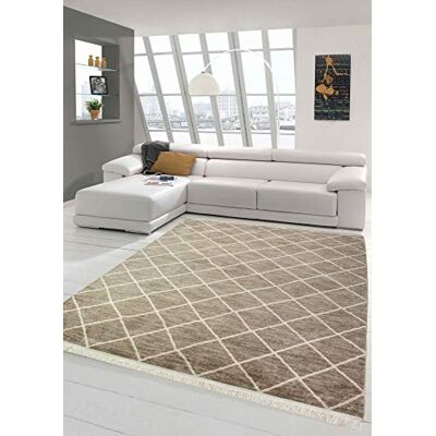 Merinos Orientteppich Kelim Design mit Ornamenten in Beige Größe 80x150 cm Merinos Orientteppich Kelim Design mit Ornamenten in Beige Größe 80x150 cm