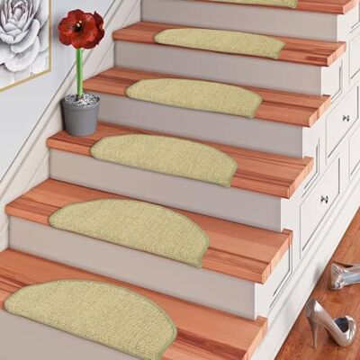 Snapstyle Natur Sisal Stufenmatte Halbrund Einfarbig, Größe/Ausführung/Menge:18x56 cm (halbrund) 1 Stck., Farbe:Grün Snapstyle Natur Sisal Stufenmatte Halbrund Einfarbig, Größe/Ausführung/Menge:18x56 cm (halbrund) 1 Stck., Farbe:Grün