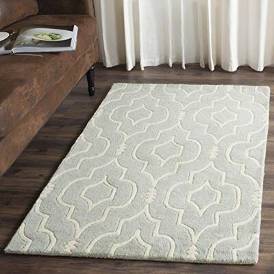 Safavieh Wollteppich - Grau/Elfenbein - 90x150cm - Teppich Safavieh Wollteppich - Grau/Elfenbein - 90x150cm - Teppich