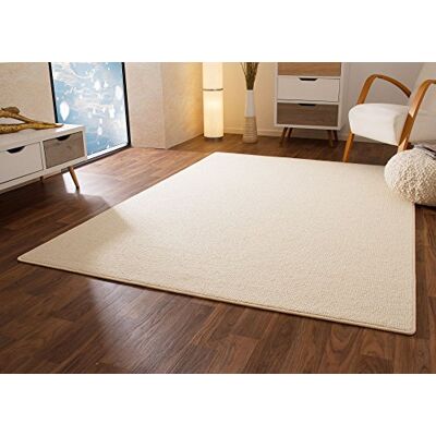 Steffensmeier Designer Teppich Modern Berber Sydney in Weiß, Wollsiegel Qualität, Größe: 200x200 cm Steffensmeier Designer Teppich Modern Berber Sydney in Weiß, Wollsiegel Qualität, Größe: 200x200 cm