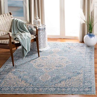NADUVI Blau Delsi Teppich - Rechteckiger Polypropylen-Teppich NADUVI Blau Delsi Teppich - Rechteckiger Polypropylen-Teppich