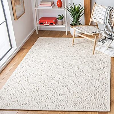 Safavieh Zeitgenössische Teppich für Wohnzimmer, Esszimmer, Schlafzimmer Soho Collection, Kurzer Flor, Türkis und Gelb, 229 X 290 cm Safavieh Zeitgenössische Teppich für Wohnzimmer, Esszimmer, Schlafzimmer Soho Collection, Kurzer Flor, Türkis und Gelb, 229 X 290 cm
