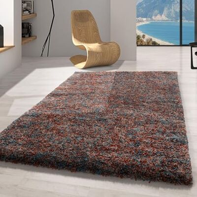 Carpetsale24 Hochflor Teppich 140x200 cm Terrakotta – Shaggy Teppich, Flauschig, Meliert & Pflegeleicht, Jute-Rücken – Wohn- & Schlafzimmer geeignet Carpetsale24 Hochflor Teppich 140x200 cm Terrakotta – Shaggy Teppich, Flauschig, Meliert & Pflegeleicht, Jute-Rücken – Wohn- & Schlafzimmer geeignet