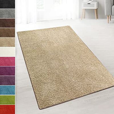 casa pura Shaggy-Teppich Barcelona (Beige, 200 x 250 cm) Weicher Hochflor-Teppich aus Polypropylen mit rutschhemmendem Action-Back-Rücken casa pura Shaggy-Teppich Barcelona (Beige, 200 x 250 cm) Weicher Hochflor-Teppich aus Polypropylen mit rutschhemmendem Action-Back-Rücken