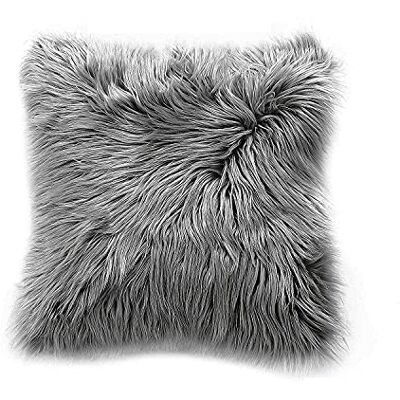 Teppich Wölkchen Lammfell Kunst-Fell Zierkissen mit Füllung Hochflor Deko Schaffell Sitzkissen Als Flauschige Stuhlauflage für Schlafzimmer, Wohnzimmer oder Kinderzimmer Braun 43x43cm Kissen Teppich Wölkchen Lammfell Kunst-Fell Zierkissen mit Füllung Hochflor Deko Schaffell Sitzkissen Als Flauschige Stuhlauflage für Schlafzimmer, Wohnzimmer oder Kinderzimmer Braun 43x43cm Kissen
