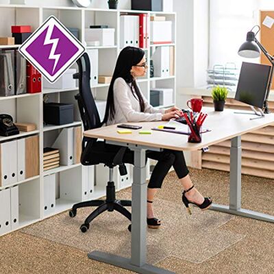 Floortex Bodenschutzmatte Computex Anti-statik advantagemat aus phthalatfreiem Vinyl, für niederflorige Teppichböden bis 6mm Gesamthöhe, 120 x 90cm, rechteckig mit Lippe, transparent Floortex Bodenschutzmatte Computex Anti-statik advantagemat aus phthalatfreiem Vinyl, für niederflorige Teppichböden bis 6mm Gesamthöhe, 120 x 90cm, rechteckig mit Lippe, transparent