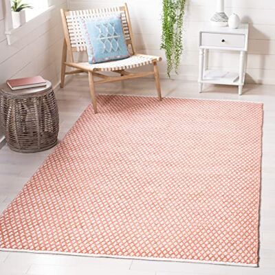 Safavieh Modern Teppich für Wohnzimmer, Esszimmer, Schlafzimmer Boston Collection, Kurzer Flor, Orange, 183 X 274 cm Safavieh Modern Teppich für Wohnzimmer, Esszimmer, Schlafzimmer Boston Collection, Kurzer Flor, Orange, 183 X 274 cm