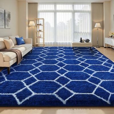 Sour Lemon Hochflor Teppich Blau Carpet Wohnzimmer 160x230 Waschbar Anti-Rutsch Extra Große Teppiche Schlafzimmer Flauschige Moderne Teppiche Matte Teppichen für Schlafzimmer Kinderzimmer Sour Lemon Hochflor Teppich Blau Carpet Wohnzimmer 160x230 Waschbar Anti-Rutsch Extra Große Teppiche Schlafzimmer Flauschige Moderne Teppiche Matte Teppichen für Schlafzimmer Kinderzimmer