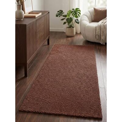 Hanse Home Wollteppich Calmio Natur Wohnzimmerteppich Handgetuftet Hygge Skandi, Boho Teppich Wolle für Wohnzimmer, Schlafzimmer, Esszimmer, Flur Rot Braun, 80x300 cm Hanse Home Wollteppich Calmio Natur Wohnzimmerteppich Handgetuftet Hygge Skandi, Boho Teppich Wolle für Wohnzimmer, Schlafzimmer, Esszimmer, Flur Rot Braun, 80x300 cm