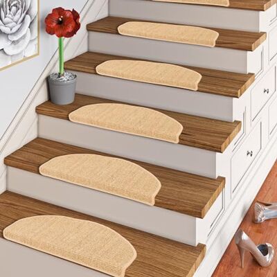 Snapstyle Natur Sisal Stufenmatte Halbrund Einfarbig, Größe/Ausführung/Menge:18x56 cm (halbrund) 1 Stck., Farbe:Nuss Snapstyle Natur Sisal Stufenmatte Halbrund Einfarbig, Größe/Ausführung/Menge:18x56 cm (halbrund) 1 Stck., Farbe:Nuss