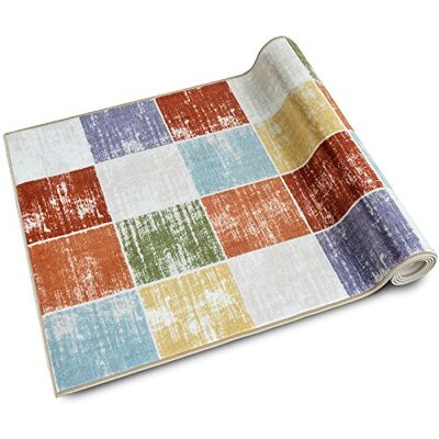 casa pura Teppichläufer Capera Patchwork Muster im Vintage Look viele Größen moderner Teppich Läufer für Flur, Küche, Schlafzimmer Niederflor Flurläufer, Küchenläufer Breite 80 cm x Länge 300 cm casa pura Teppichläufer Capera Patchwork Muster im Vintage Look viele Größen moderner Teppich Läufer für Flur, Küche, Schlafzimmer Niederflor Flurläufer, Küchenläufer Breite 80 cm x Länge 300 cm