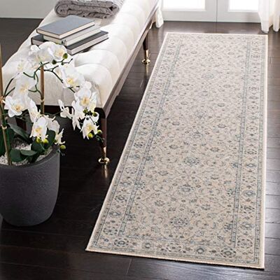 Safavieh Traditionell Teppich für Wohnzimmer, Esszimmer, Schlafzimmer Vintage Collection, Kurzer Flor, Schiefer und Creme, 99 X 140 cm Safavieh Traditionell Teppich für Wohnzimmer, Esszimmer, Schlafzimmer Vintage Collection, Kurzer Flor, Schiefer und Creme, 99 X 140 cm