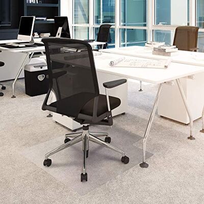 Floortex Cleartex PVC Stuhlmatte Teppich mit Lippe 1350x1150x2.2mm Klar - Stuhlmatte Floortex Cleartex PVC Stuhlmatte Teppich mit Lippe 1350x1150x2.2mm Klar - Stuhlmatte