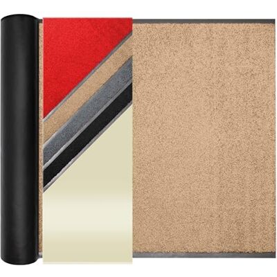 Primaflor - Ideen in Textil Primaflor Schmutzfangläufer Clean 90 x 850 cm Beige Meterware 100 % Polyamid, 9 mm Gesamthöhe, rutschhemmender Vinyl-Rücken, zuschneidbar für Eingang, Flur und Eingang, Fußmatte Primaflor - Ideen in Textil Primaflor Schmutzfangläufer Clean 90 x 850 cm Beige Meterware 100 % Polyamid, 9 mm Gesamthöhe, rutschhemmender Vinyl-Rücken, zuschneidbar für Eingang, Flur und Eingang, Fußmatte