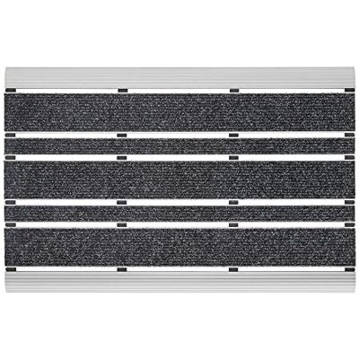 PANA ® Aluminium Türmatte Mit Schmutzfang-Einlage 39x60cm Grau (Filz) Fußmatte mit Nadelfilz Bürsten Für Außen & Innen Robuster Alu-Rahmen Haustür Schmutzfangmatte Wetterfest & rostfrei PANA ® Aluminium Türmatte Mit Schmutzfang-Einlage 39x60cm Grau (Filz) Fußmatte mit Nadelfilz Bürsten Für Außen & Innen Robuster Alu-Rahmen Haustür Schmutzfangmatte Wetterfest & rostfrei
