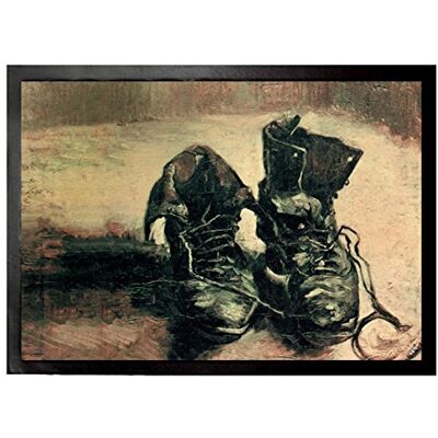 1art1 Vincent Van Gogh Stilleben, EIN Paar Schuhe, 1886 Fußmatte Dekomatte Innenbereich Design Türmatte 70x50 cm 1art1 Vincent Van Gogh Stilleben, EIN Paar Schuhe, 1886 Fußmatte Dekomatte Innenbereich Design Türmatte 70x50 cm