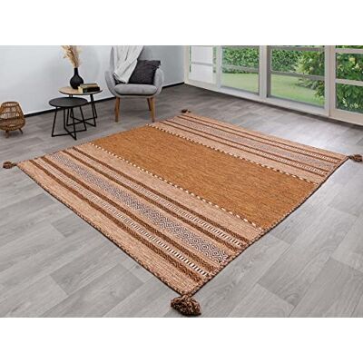 Steffensmeier Handwebteppich Muriani Baumwolle Wohnzimmer Braun, handgewebt, Größe: 80x150 cm Steffensmeier Handwebteppich Muriani Baumwolle Wohnzimmer Braun, handgewebt, Größe: 80x150 cm