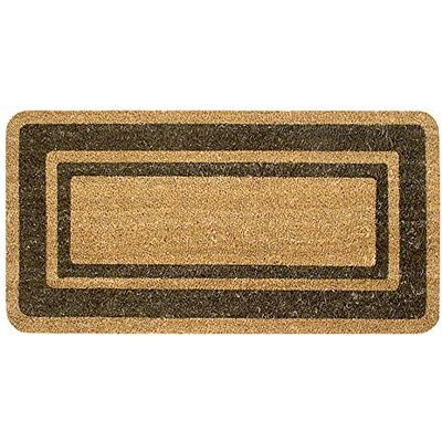 Emmevi Fußmatte Kokos, groß, 60 x 120 cm, elegant, robust, rutschfest, Modell Kokosrand, 60 x 120 cm, Braun Emmevi Fußmatte Kokos, groß, 60 x 120 cm, elegant, robust, rutschfest, Modell Kokosrand, 60 x 120 cm, Braun