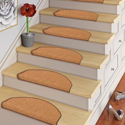 Snapstyle Natur Sisal Stufenmatte Halbrund Einfarbig, Größe/Ausführung/Menge:18x56 cm (halbrund) 1 Stck., Farbe:Braun Snapstyle Natur Sisal Stufenmatte Halbrund Einfarbig, Größe/Ausführung/Menge:18x56 cm (halbrund) 1 Stck., Farbe:Braun