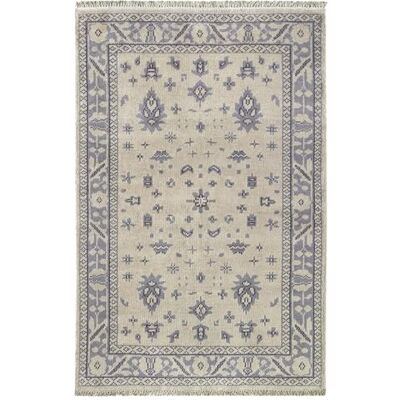 HAMID Moderner Ushak-Wollteppich, Wohnzimmerteppich für Schlafzimmer, Wohnzimmer, Beige (230 x 160 cm) HAMID Moderner Ushak-Wollteppich, Wohnzimmerteppich für Schlafzimmer, Wohnzimmer, Beige (230 x 160 cm)
