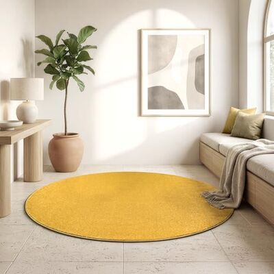SANAT - UNI - Ø80 cm - Gelb - Rug SANAT - UNI - Ø80 cm - Gelb - Rug
