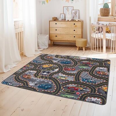 Primaflor - Ideen in Textil Primaflor Kinderteppich Cars 140x200 cm Interaktiver Teppich mit Straßendesign, Made in Europe Ideal für Jungen & Mädchen im Kinderzimmer Primaflor - Ideen in Textil Primaflor Kinderteppich Cars 140x200 cm Interaktiver Teppich mit Straßendesign, Made in Europe Ideal für Jungen & Mädchen im Kinderzimmer